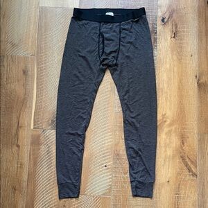 UNIQLO Men's Black Striped Long Underwear